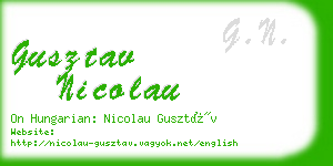 gusztav nicolau business card